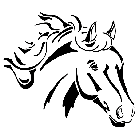 Sticker tête de cheval design